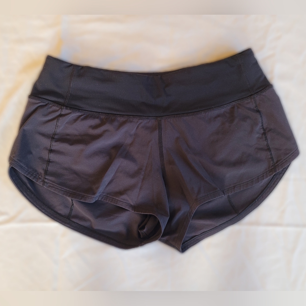 Lululemon Speed Up Low-Rise Lined Black Athletic Shorts | Size 2